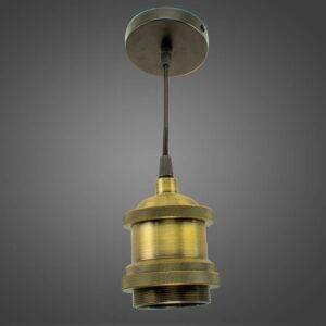 Socket Colgante C/Base BK Body Gold E40