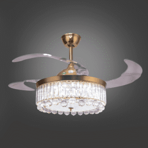 Ventilador con Iluminación Led 3 Pasos 72W, Cristales
