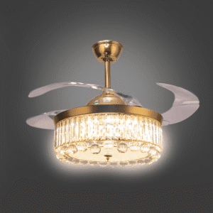 Ventilador con Iluminación Led 3 Pasos 72W, Cristales