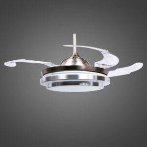 Ventilador con Iluminación Led 3 Pasos 72W, 2 arillos silver
