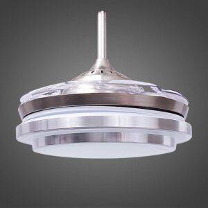 Ventilador con Iluminación Led 3 Pasos 72W, 2 arillos silver