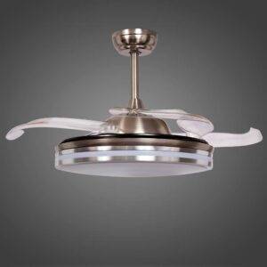 Ventilador con Iluminación Led 3 Pasos 72W, Silver