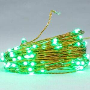 Cascada Alambre Verde 100 Led 10M
