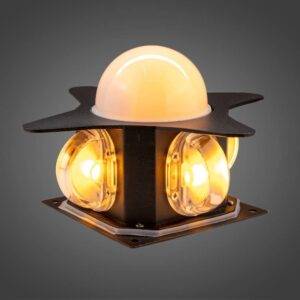 Arbotante Estrella 5x1W Led BK, Ámbar