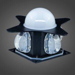 Arbotante Estrella 5x1W Led BK, Rosa